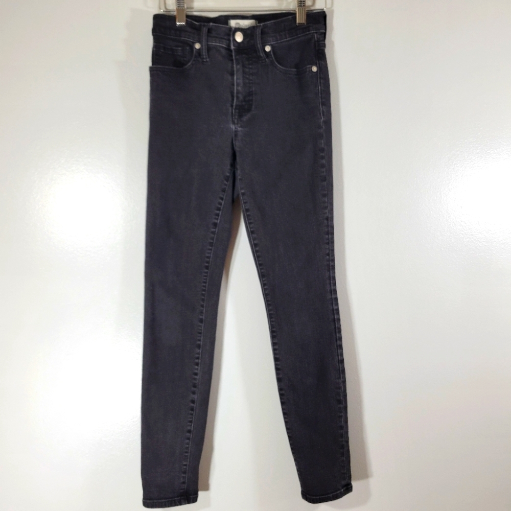 MADEWELL 9" high rise skinny light black denim jeans size 26